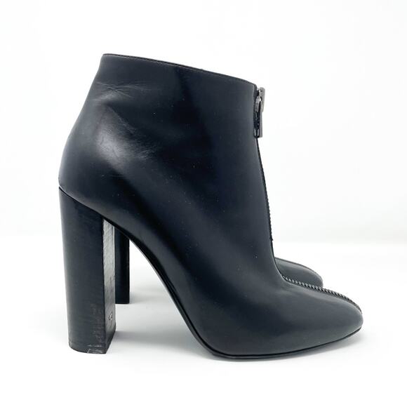 TOM FORD Front-Zip Leather Ankle Boot Black EU 39.5 - Picture 4 of 7